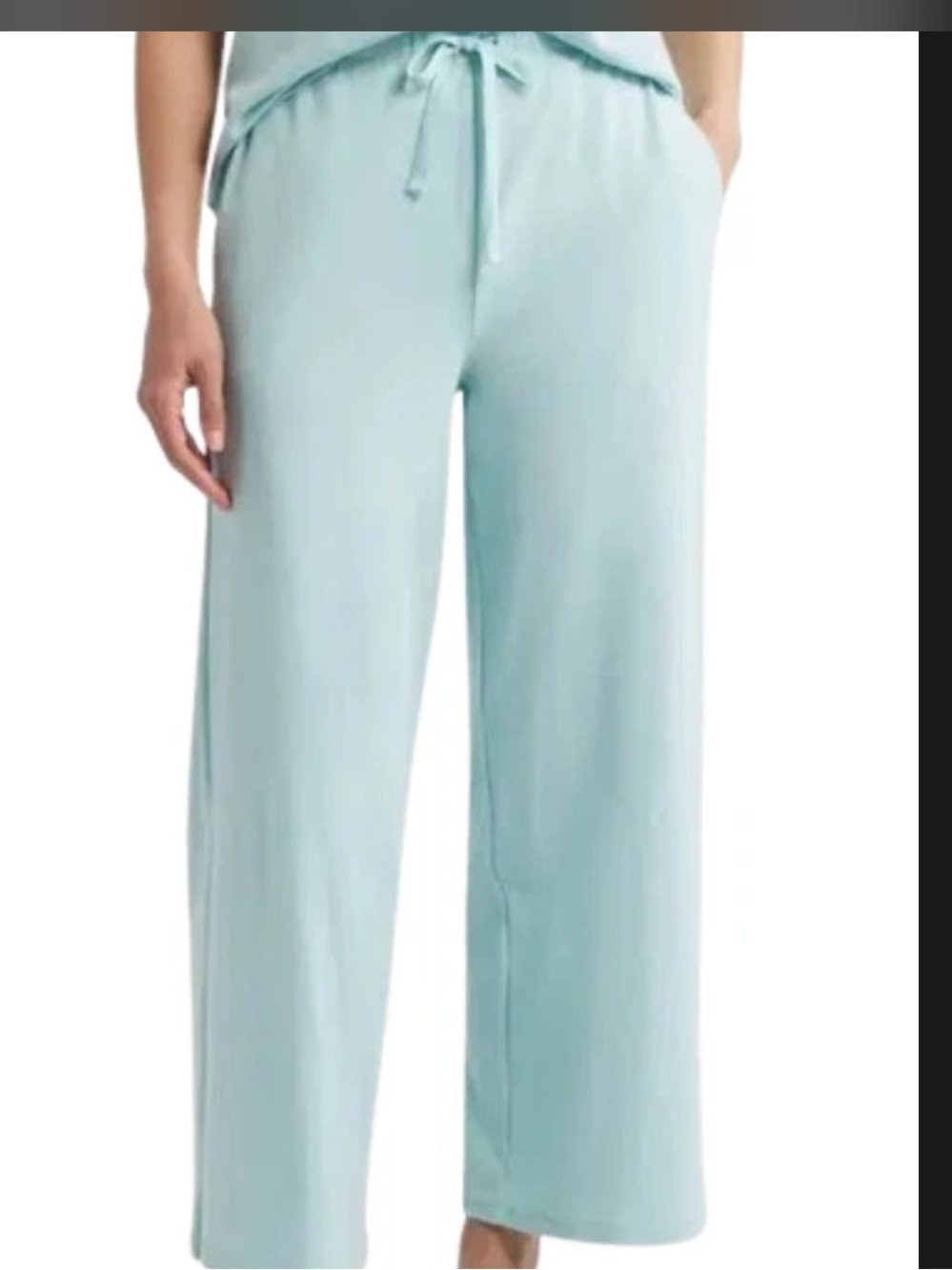 Eileen Fisher Pale Blue Wide-Leg Lounge Pants, organic cotton